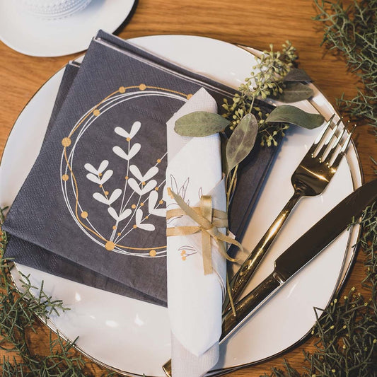 Weihnachtsservietten "Mistelkranz" - Räder