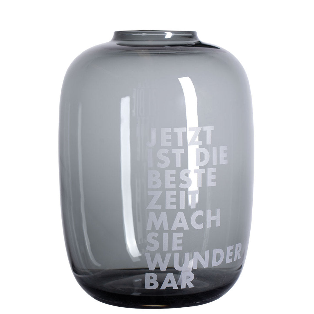 Glasvase "Jetzt ist die beste Zeit" - Räder