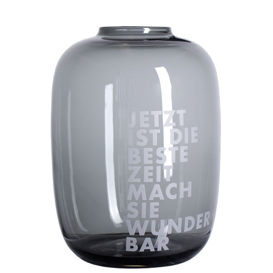 Glasvase "Jetzt ist die beste Zeit" - Räder