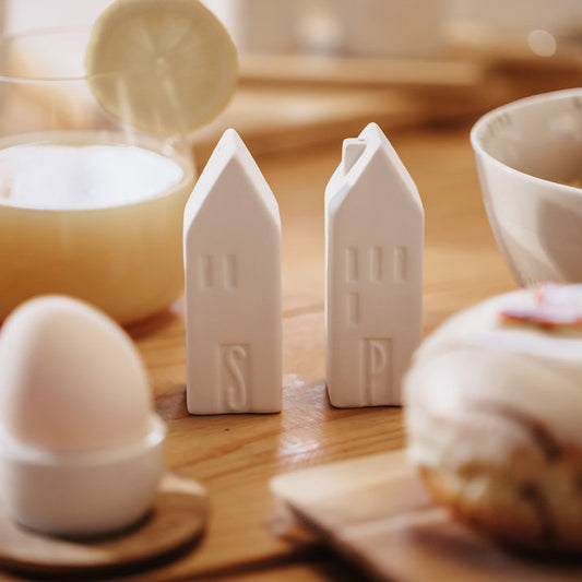 Salz & Pfefferstreuer Set Porzellan "S&P" - Räder