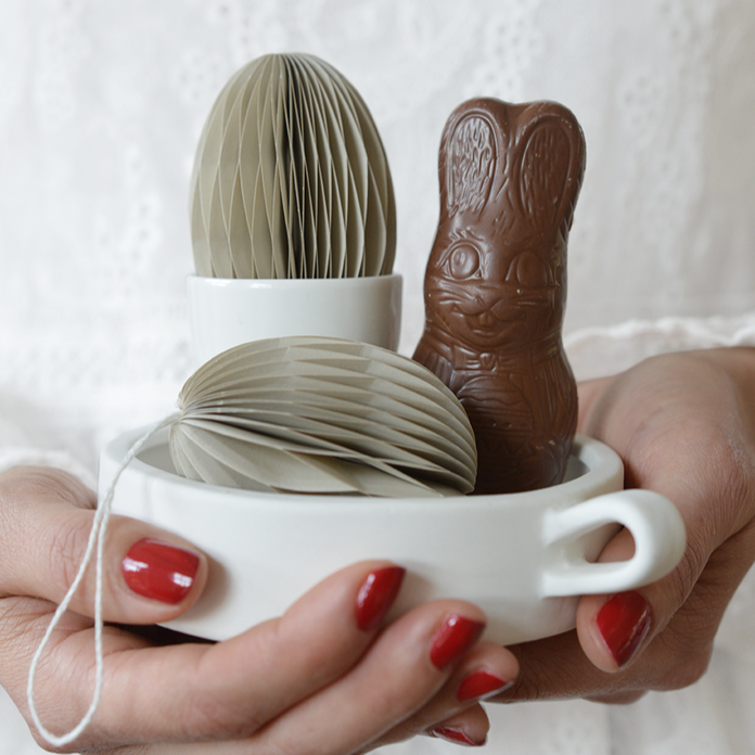 Papieranhänger Osterei sand - Delight Department