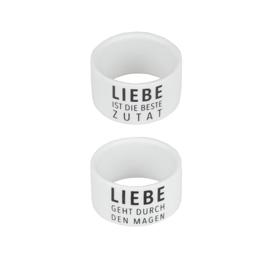Serviettenring Set aus 2 "Liebe" - Räder