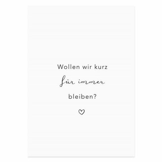 Spruchkarte "Für Immer Bleiben" - Eulenschnitt