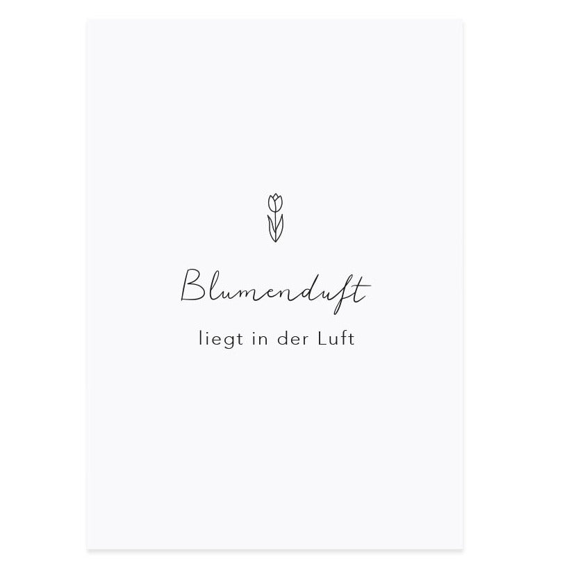 Spruchkarte "Blumenduft" - Eulenschnitt