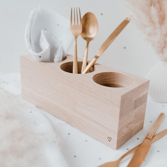 Holzblock Herz - Eulenschnitt