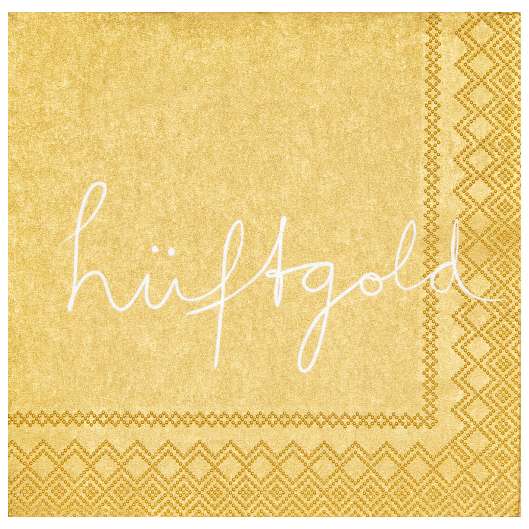 Mix & Match. Cocktailservietten "Hüftgold" - Räder