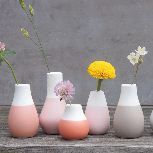 Mini Pastellvasen "Set aus 4" rot - Räder