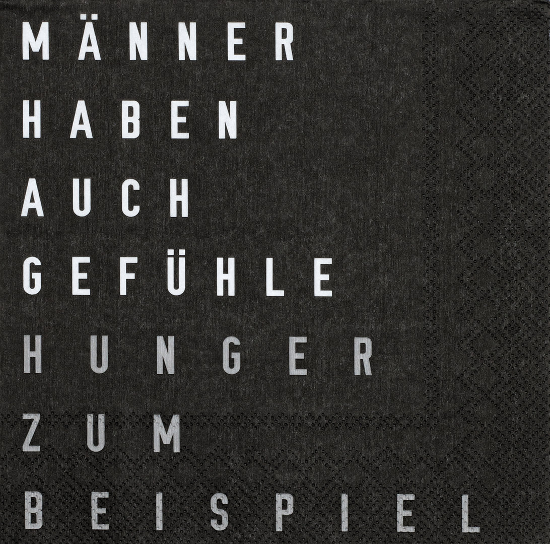 Servietten "Männer haben auch Gefühle..." - Räder