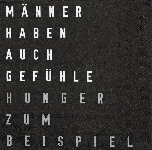 Servietten "Männer haben auch Gefühle..." - Räder