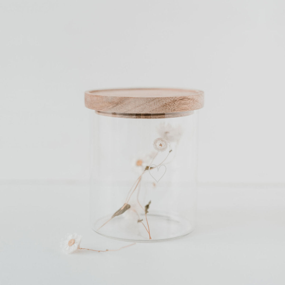 Vorratsglas Herz 13 cm - Eulenschnitt