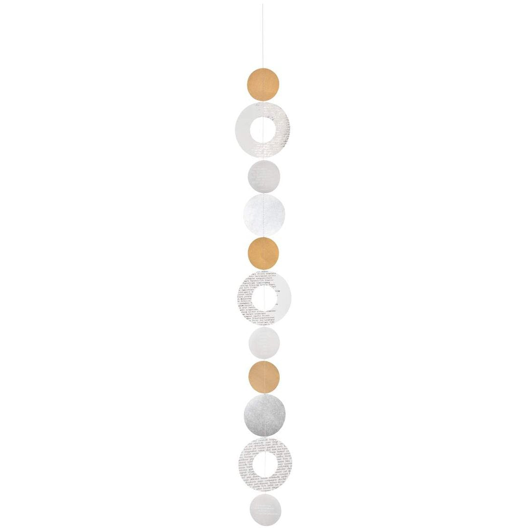Zuhause. Kreis Kette L "Gross, silber & gold" - Räder