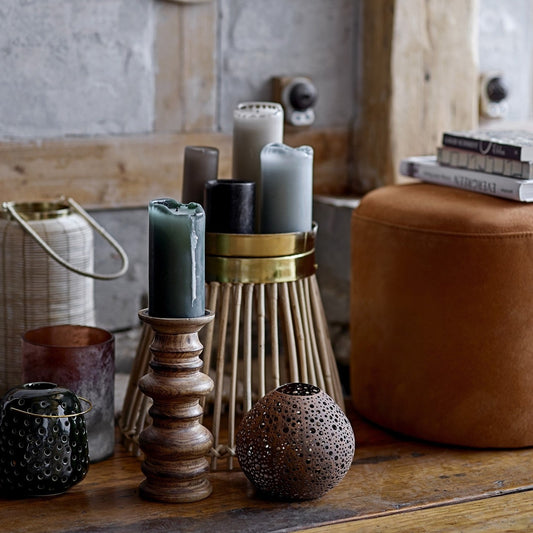 Kerze hellgrau - Bloomingville