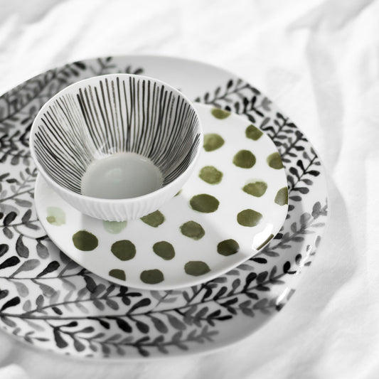 Mix & Match Teller "Ranken" Mittelgroß - Räder