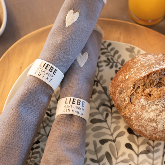 Serviettenring Set aus 2 "Liebe" - Räder