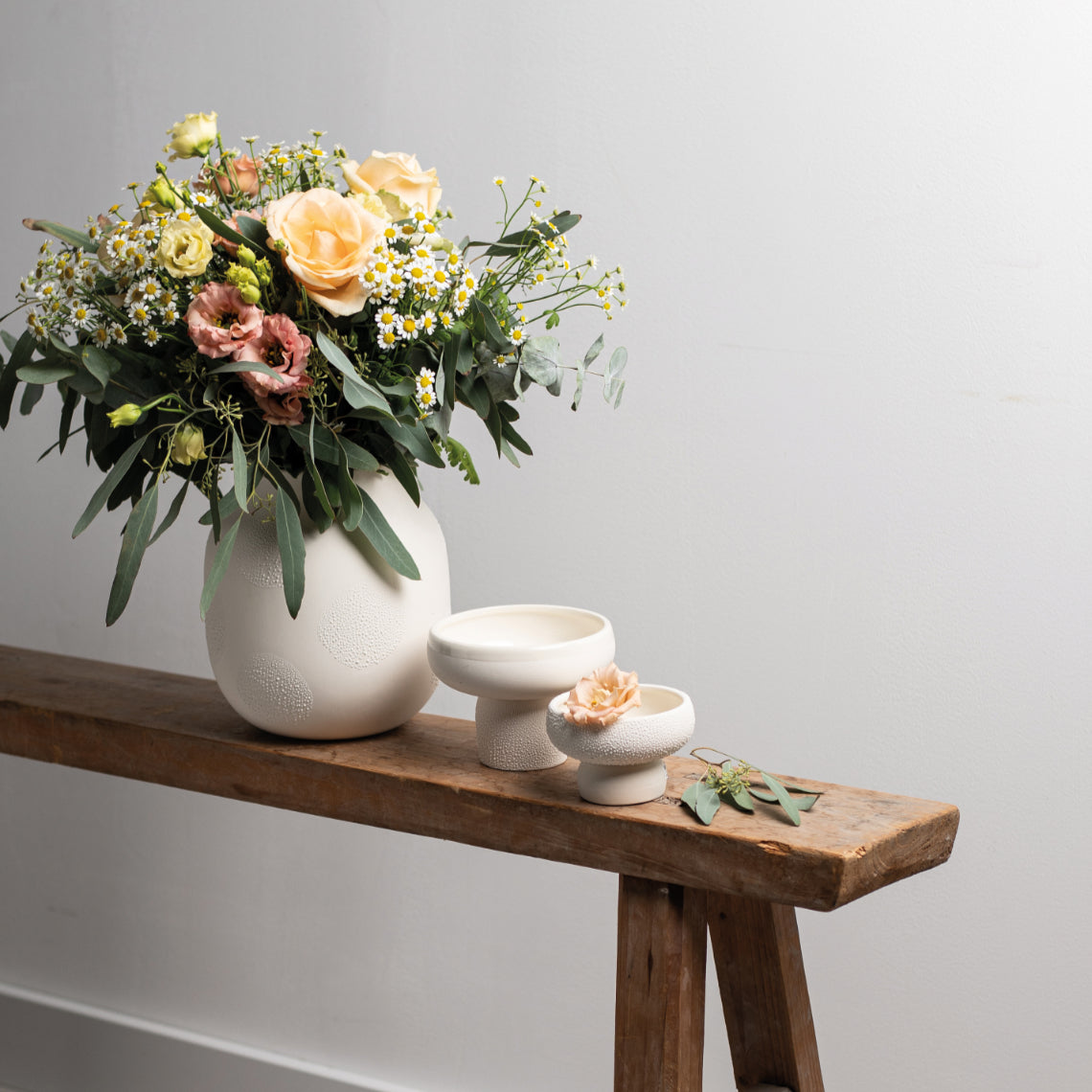 Perlenvase mittel "Punkte" - Räder