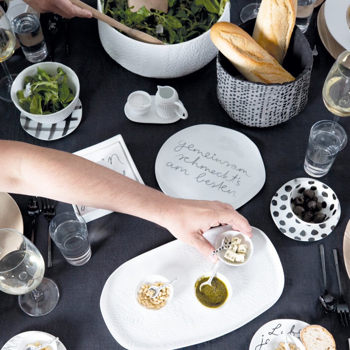 Mix & Match Teller mittelgroß "Gemeinsam schmeckts am besten" - Räder