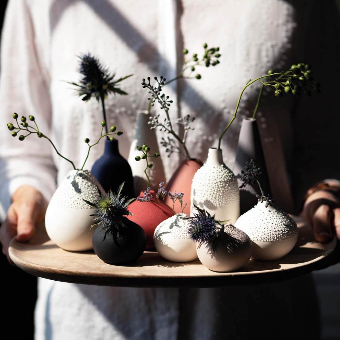 Perlenvase "altrosa" - Räder