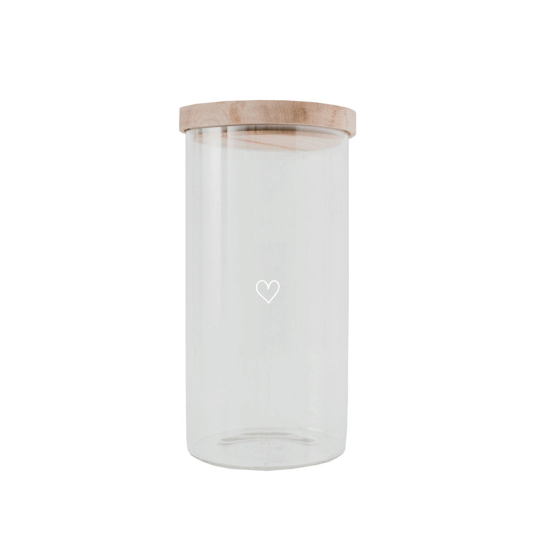 Vorratsglas Herz 19cm - Eulenschnitt
