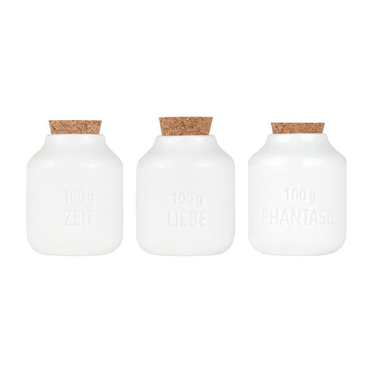 Gewürzflaschen Set "Liebe, Phantasie, Zeit" - Räder